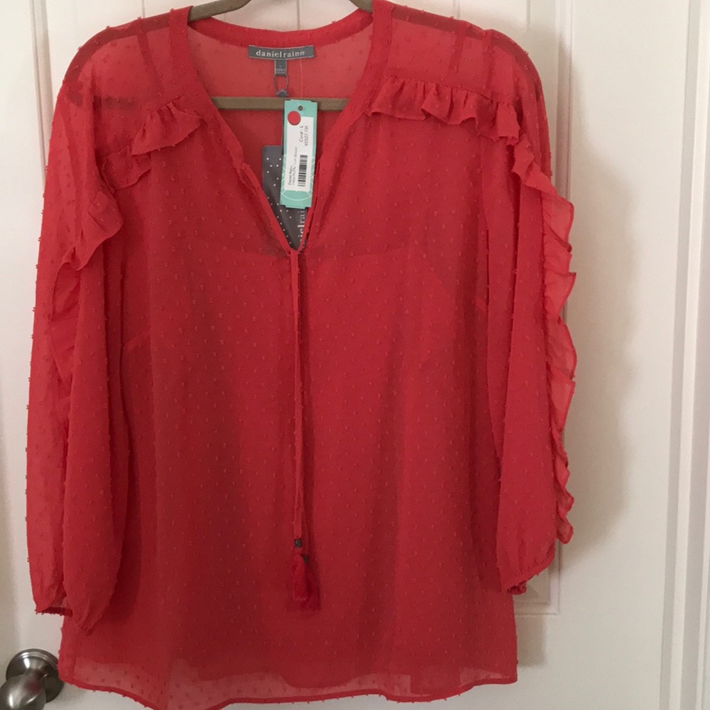 Stitch Fix ruffle trim blouse- NWT!